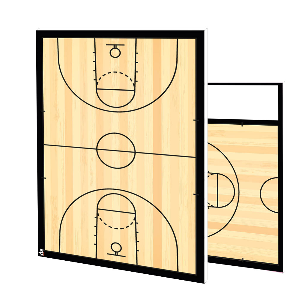 R1M Basketball Custom Taktikboard Holz-Look