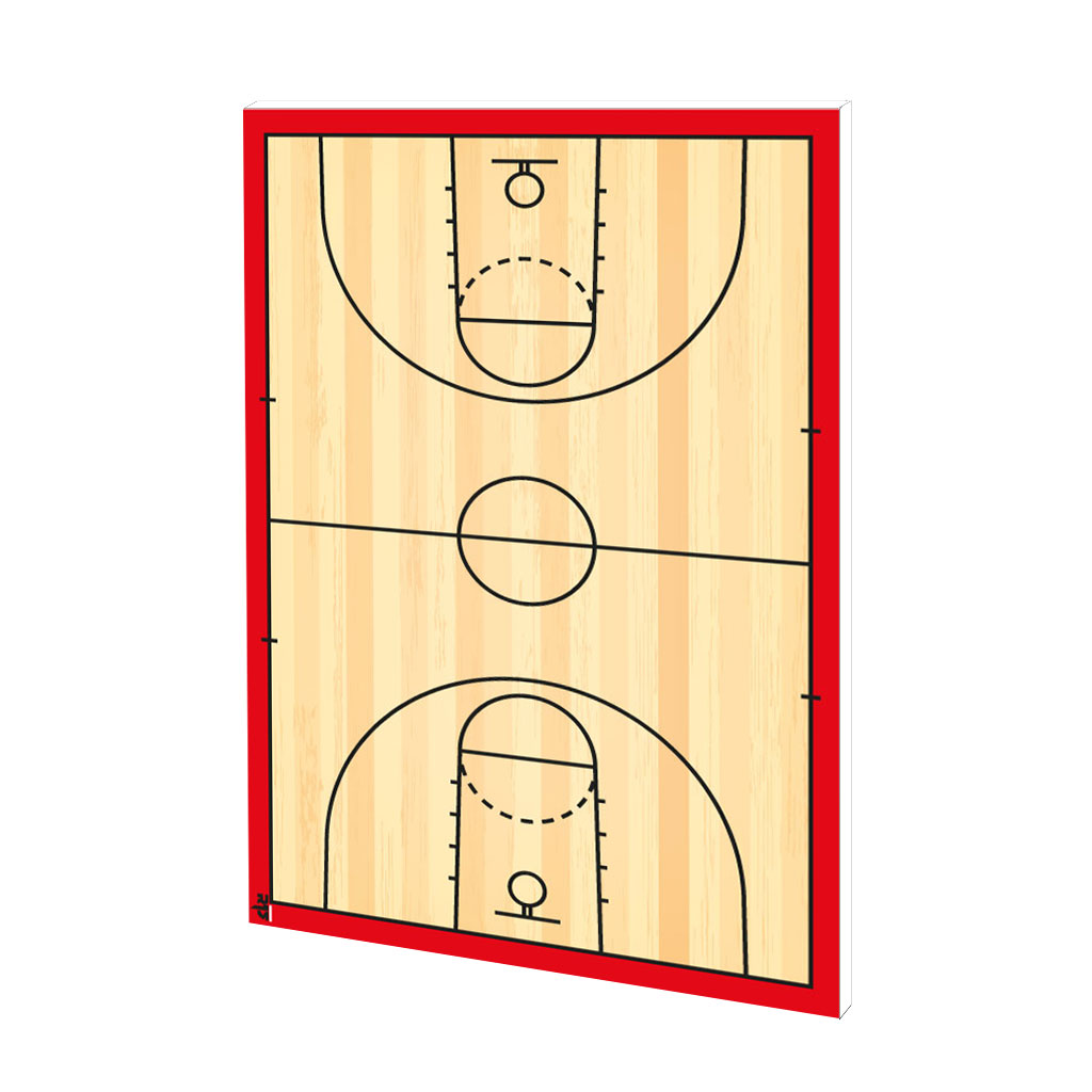 R1M Basketball Custom Taktikboard Holz-Look