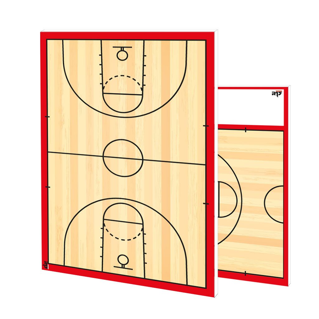 R1M Basketball Custom Taktikboard Holz-Look