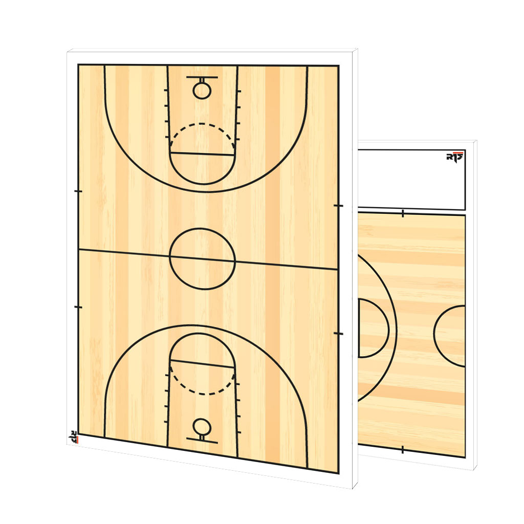 R1M Basketball Custom Taktikboard Holz-Look