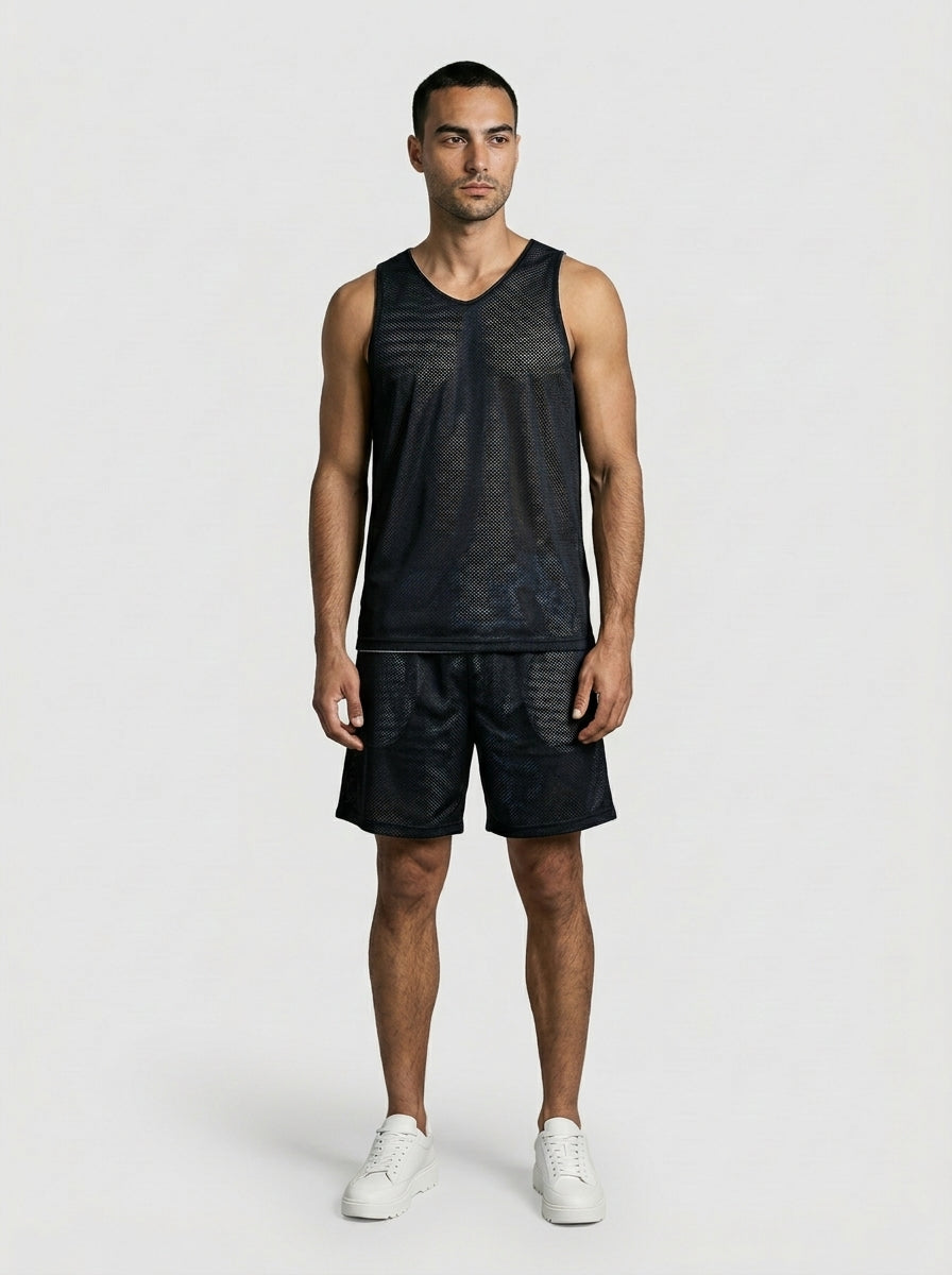 R1M Reversible Short Schwarz/Weiss